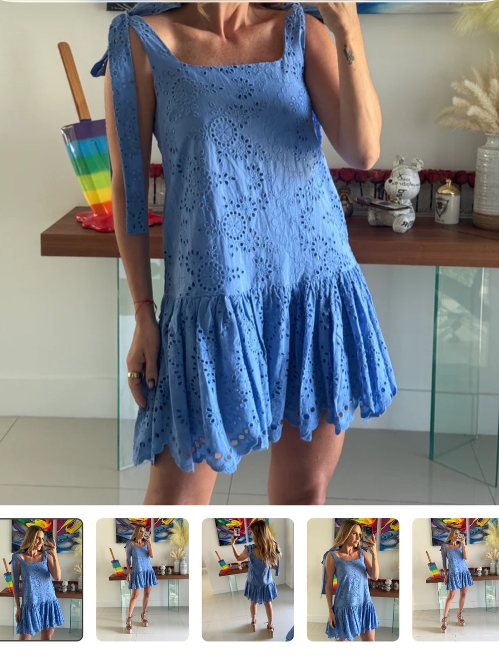 Blue Eyelet Sundress